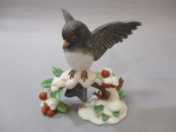 1991 Lenox "Dark-eyed Junco" Fine Porcelain Bird Figurine 4"