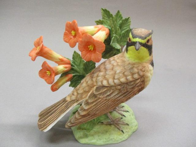 2001 Lenox "Horned Lark" Fine Porcelain Bird Figurine 5"