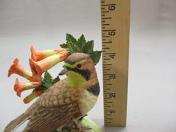 2001 Lenox "Horned Lark" Fine Porcelain Bird Figurine 5"