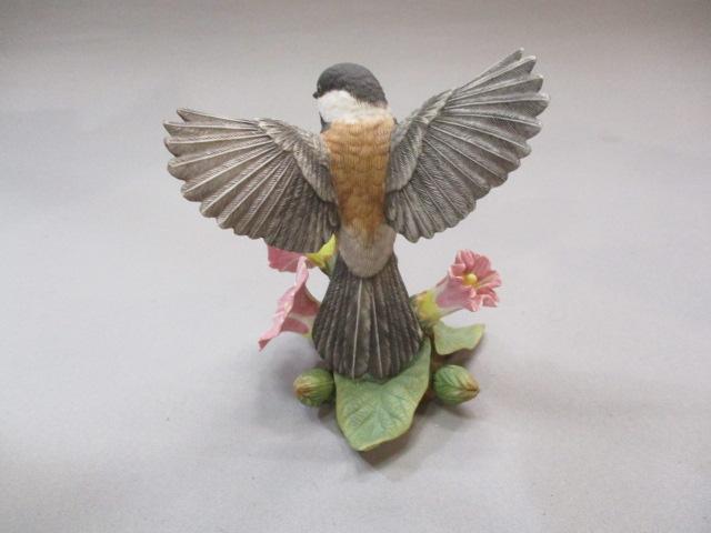 1998 Lenox "Chestnut-backed Chickadee" Fine Porcelain Bird Figurine 5"