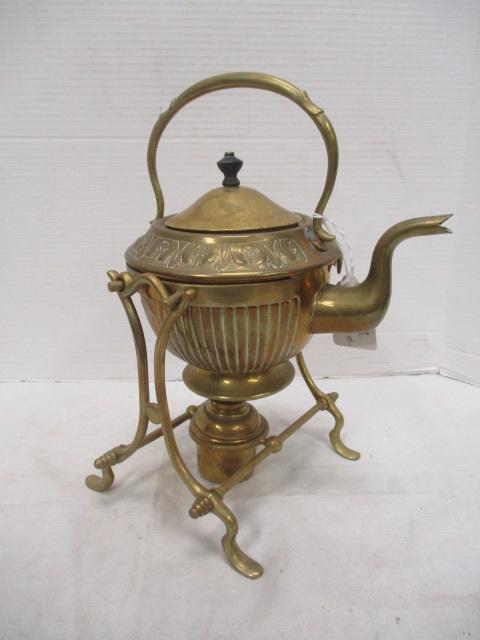 Brass Tilting Kettle on Stand