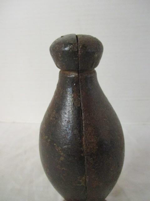 Unusual Cast Iron Cone Shape Antique Doorstop