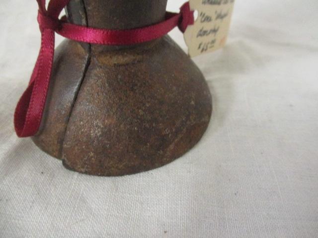 Unusual Cast Iron Cone Shape Antique Doorstop