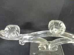 Martinsville Viking Glass 3 Lite Candlebra-Art Deco Style