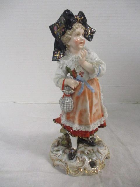 Royal Rudostadt 'Young Girl w/Black Bow' Figurine