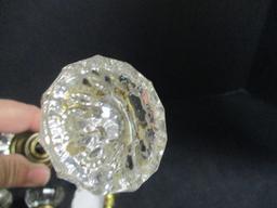 4 Vintage Glass Door Knob Sets