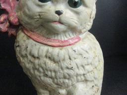 White Kitten Cast Iron Doorstop