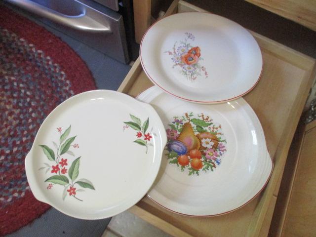 Large Grouping of Midcentury Pottery Serving Pieces