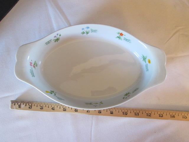 Four Pieces of Anchor Hocking Oven to Table "Floret" Ovenware