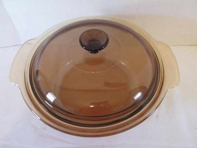 Amber Brown Vision Ware 5 Liter Lidded Casserole