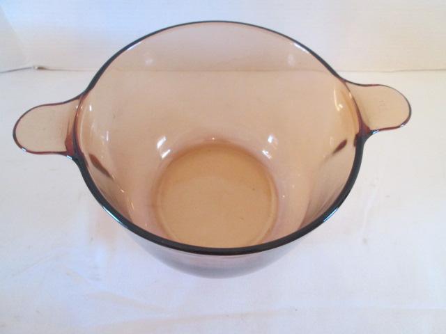 Amber Brown Vision Ware 3.5 Liter and 4.5 Liter Lidded Casseroles