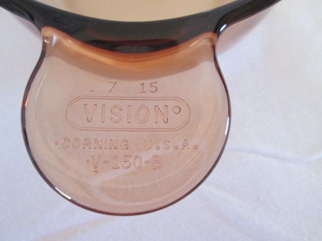 Amber Brown Vision Ware Lids, Grab-It Bowls and Casserette Dish