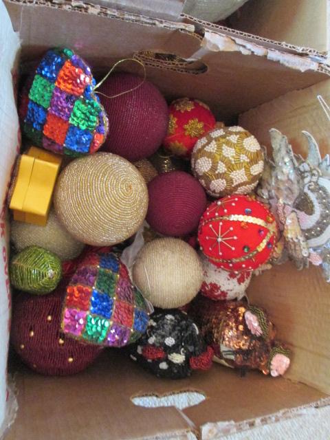 Beaded Orbs, Votive Holder, Lidded Boxes, Ornaments and Tassels