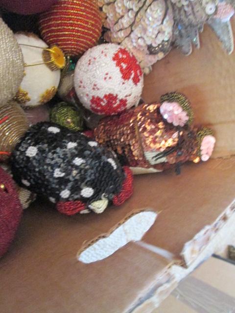 Beaded Orbs, Votive Holder, Lidded Boxes, Ornaments and Tassels