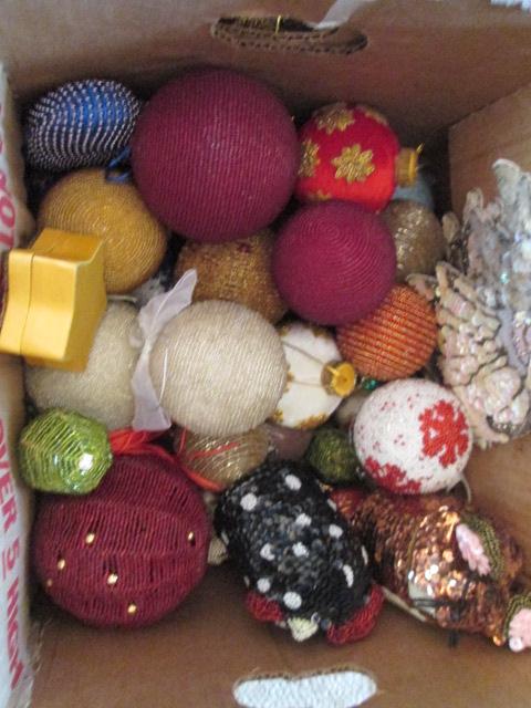 Beaded Orbs, Votive Holder, Lidded Boxes, Ornaments and Tassels