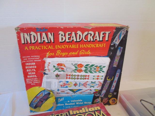 "Indian" Bead Crafting Looms, Adjustable Weaver and Beads