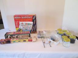 "Indian" Bead Crafting Looms, Adjustable Weaver and Beads