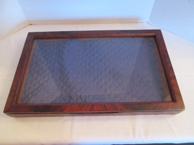 Mahogany Sliding Glass Top Display Case