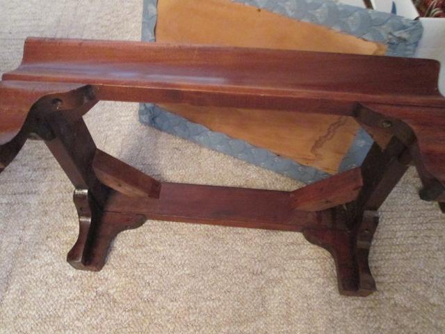 Singer Sewing Storage Seat Stool and Wood Foot Stool