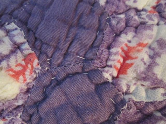 Vintage Hand Stitched Flower Pattern Quilt