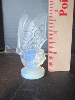 Vintage Sabino Opalescent Crystal Art Glass Butterflies