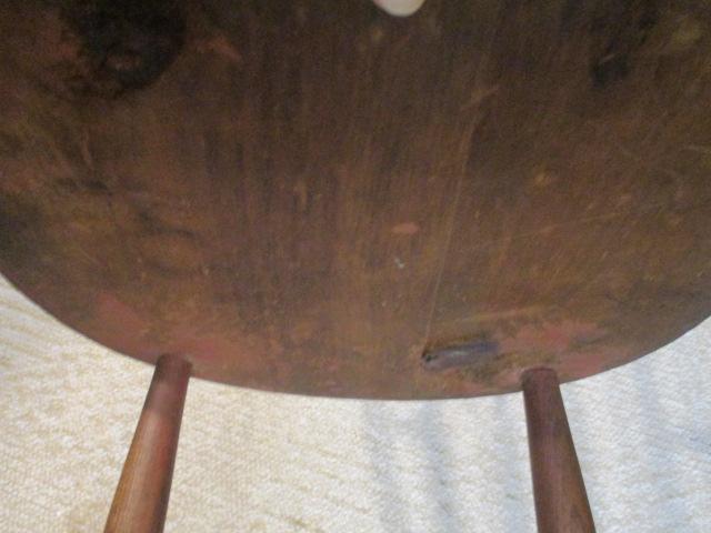 Vintage Child's Wood High Chair with Stenciled Back Rail