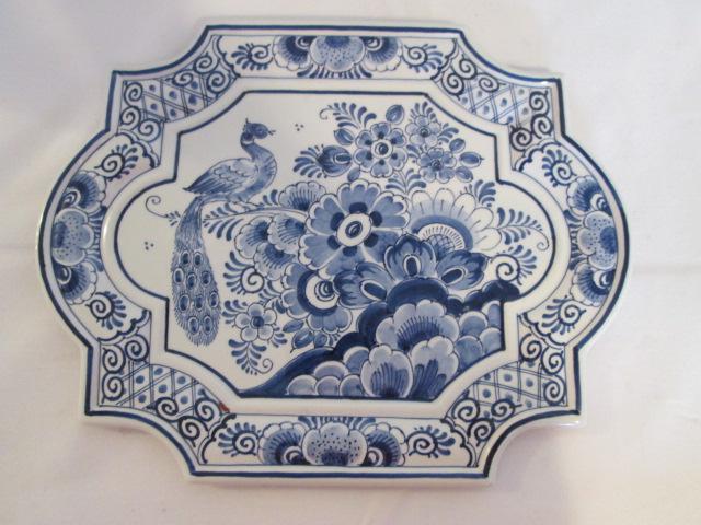 Delft Musical Windmill Plate, Wall Pocket and Two Plates
