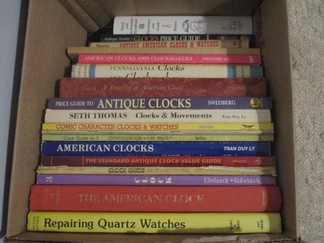 Large Collection of Antiques Guide Books and Clock Repair Guide Books