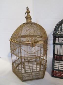 Four Decorative Metal Birdcages