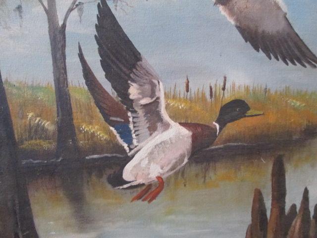 Old Unframed Mallard Duck and Canadian Goose Paintings