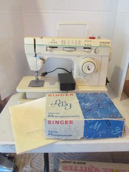 Singer Merritt  9612 Portable Sewing Machine and Singer Deluxe Monogrammer Kit