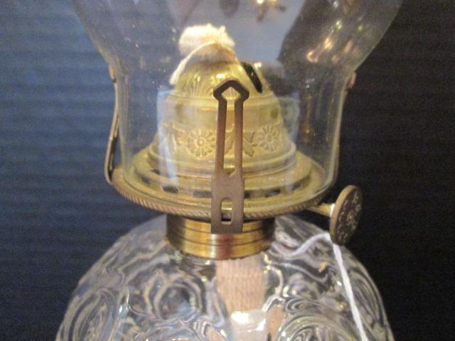 Three Clear Glass Oil Lamps