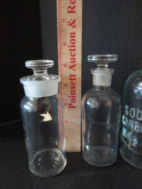 Four Glass Apothecary/Medicine Bottles