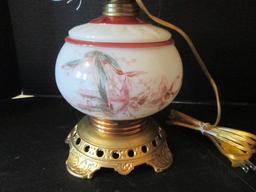 Hand Decorated Gone With The Wind Style Electric Parlor Lamp