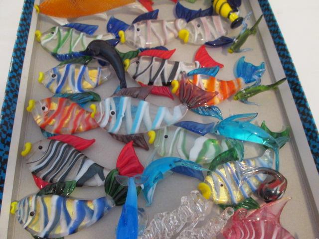 Grouping of Art Glass Fish