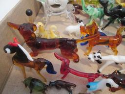 Grouping of Art Glass Animals