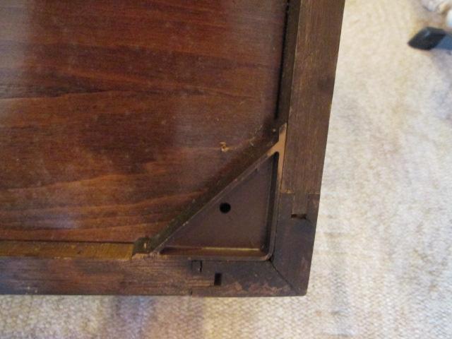 Midcentury Wood Open Cube Accent Table