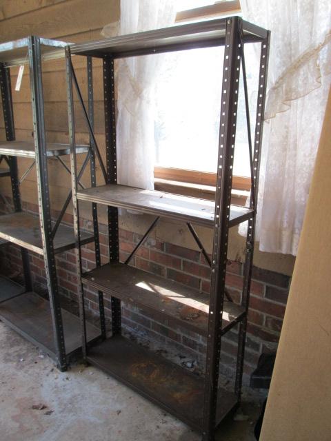 Lot of Three 30" x 58" x 12" Metal 4 Shelf Units