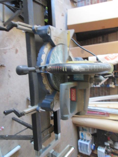 Ryobi 10" Compound Miter Saw and Stand with Roller