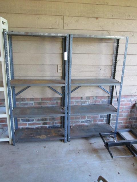 Two 20" x 58" x 12" Metal 4 Shelf Unit