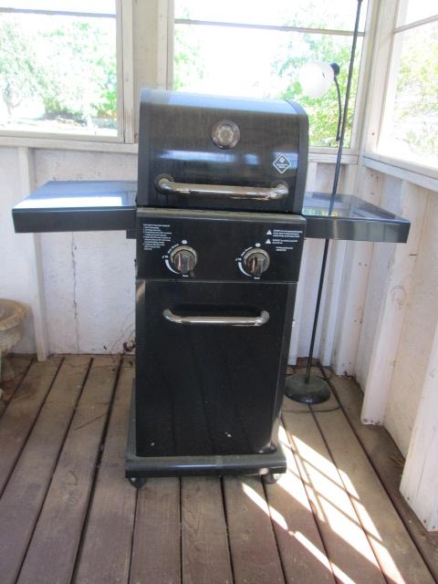 Member's Mark 2 Burner Gas Grill with Folding Side Shelves and Propane Tank