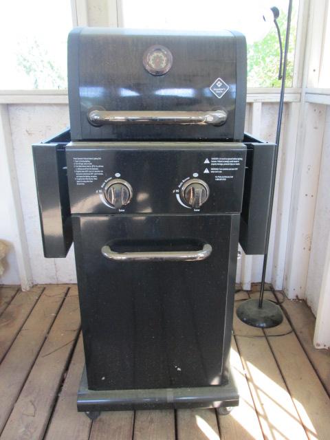 Member's Mark 2 Burner Gas Grill with Folding Side Shelves and Propane Tank