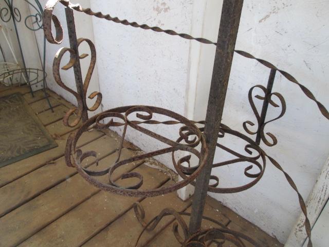 Two Wrought Iron Multi-Pot Stands