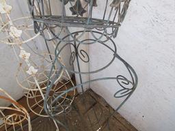 Metal Plant Stands with Ivy Accents