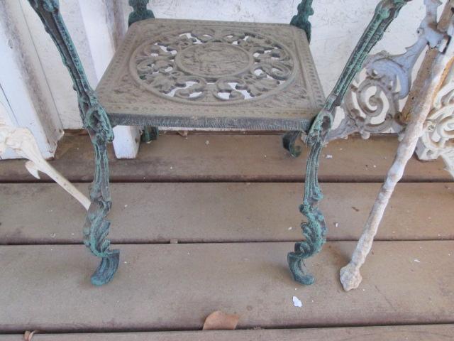 Three Cast Metal Accent Tables/Stands