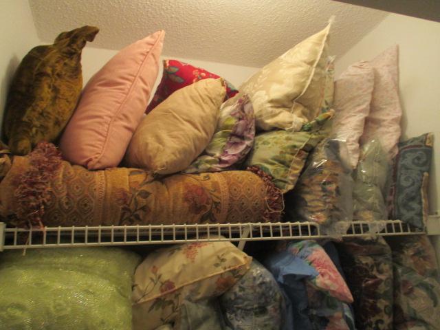 Closet Contents-Decorative Pillows, Table Runners and Doilies, Window Treatments,