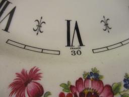 Two Round Porcelain Quartz Plate Clocks