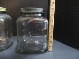 Three Glass Jar Cannisters