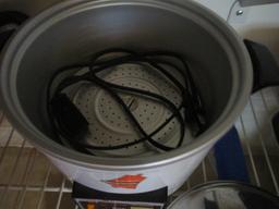 West Bend Electric Wok and Hitachi ChimeOmatic Food Steamer/Rice Cooker