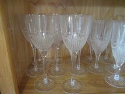 JG Durand "Radiance" Frosted Cut Crystal Stemware